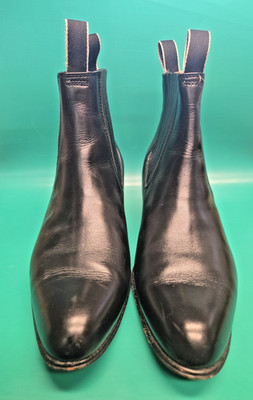 LEATHER  Ankle Boots Shoes Black  Men's Size 11 Men 11B Botas y Botines Alamos