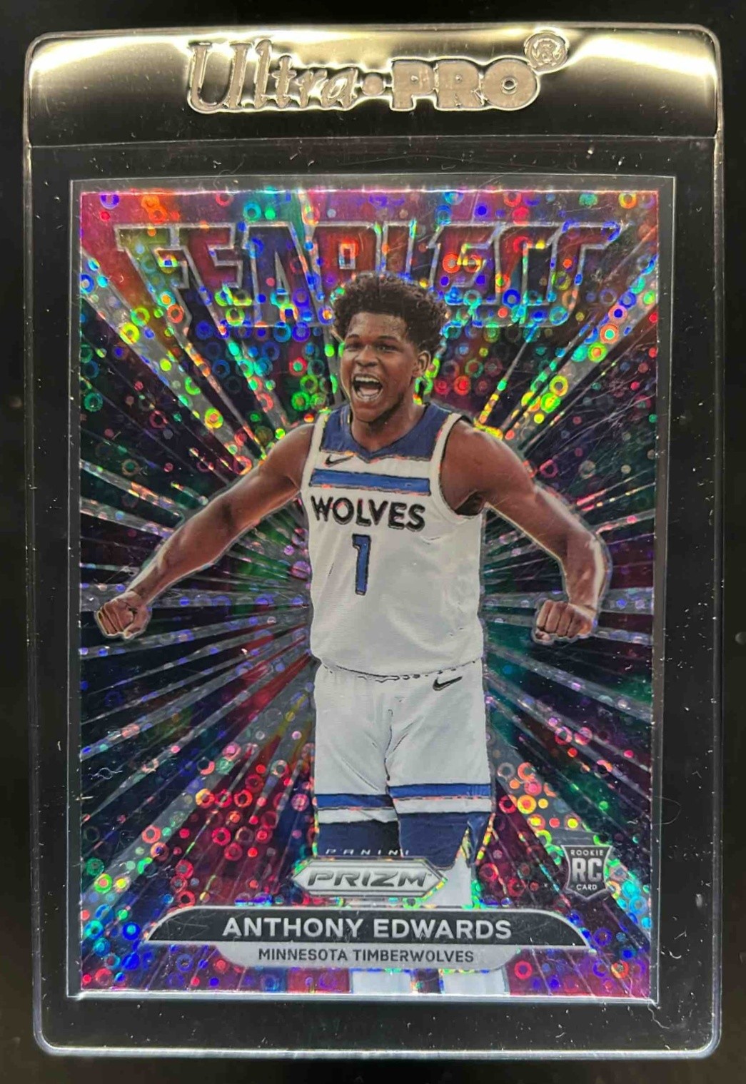 2021-22 Prizm Anthony Edwards Fearless RC Fast Break #15 Timberwolves