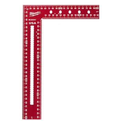 Milwaukee Tool Mlsq1812 Framing Square, Aluminum, Metric