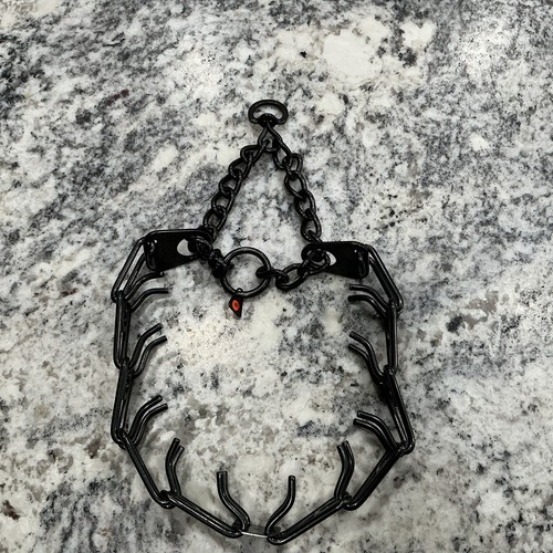 Herm Sprenger Black Stainless Steel Prong Dog Training Collar With Swivel