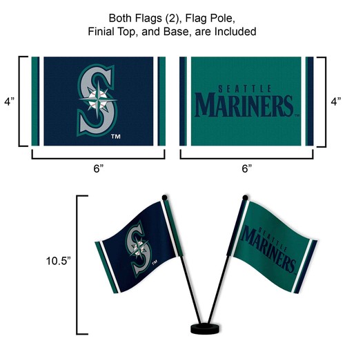 Seattle Mariners Desk Flags - Picture 3 of 5