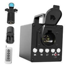 Portable Trailer Light Tester Box with 12V 10Ah Battery, Wireless Remote 