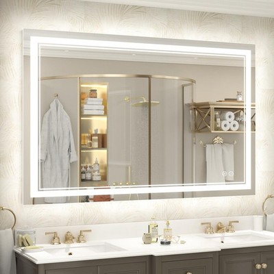 48x32 LED Bathroom Mirror, Anti-Fog Lighted Bathroom Mirror, Dimmable Lighted...