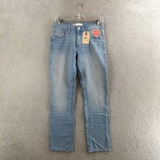 Levis 511 Slim Straight Jeans Womens 16 Reg Blue Light Wash Denim Mid Rise NEW