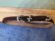 Brighton Allegro Swirl Embossed Leather Brown Belt 24507 Size M