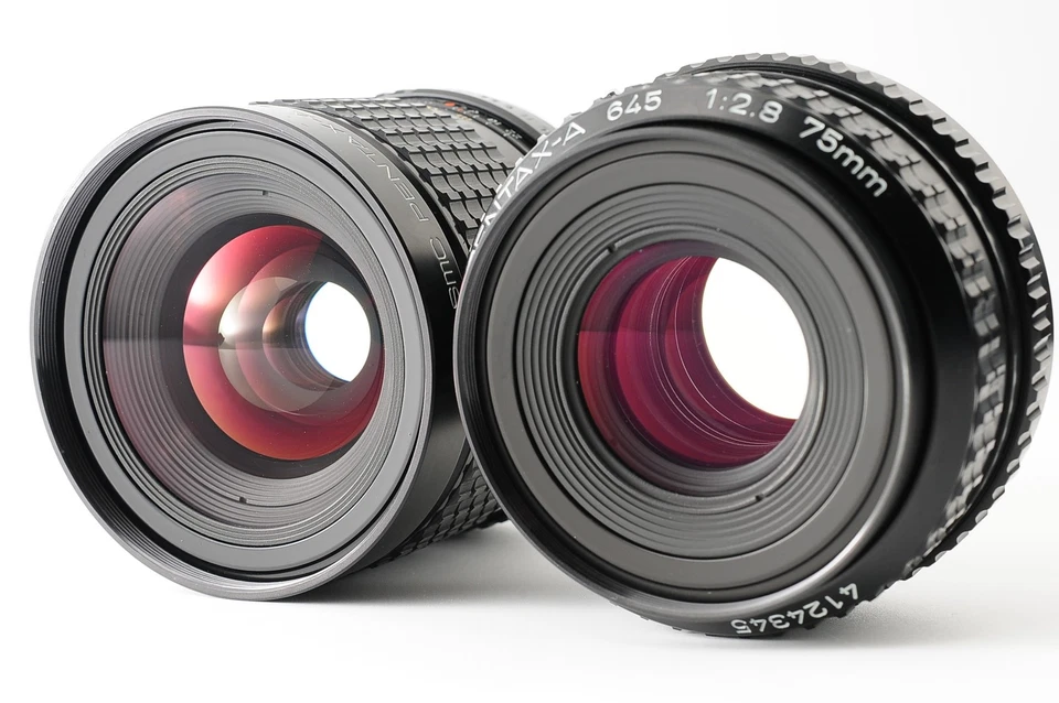 2 Lens w/ Converter 2x [TOP MINT] PENTAX 645 Camera A 75mm 45mm F/2.8 From JAPAN - Image 4 of 4