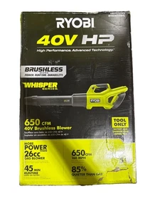 RYOBI 40V HP Brushless Whisper 160 MPH 650 CFM Leaf Blower Tool Only