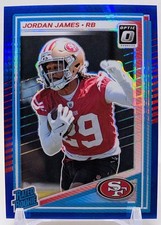 2025 Panini Optic Football - Jordan James Card 278 Rookie Blue Hyper