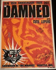 The Damned 35th Tour Poster Signed by Band  Numbered 122/125