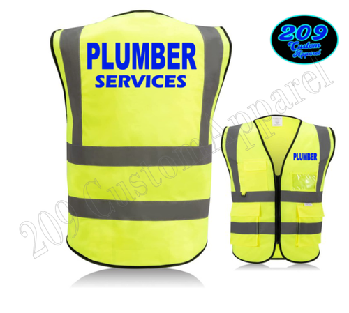 Gilet di Sicurezza Idraulico Hi-Vis ANSI Classe 2 Riflettente 2” Strisce Tasche - Foto 14 di 15