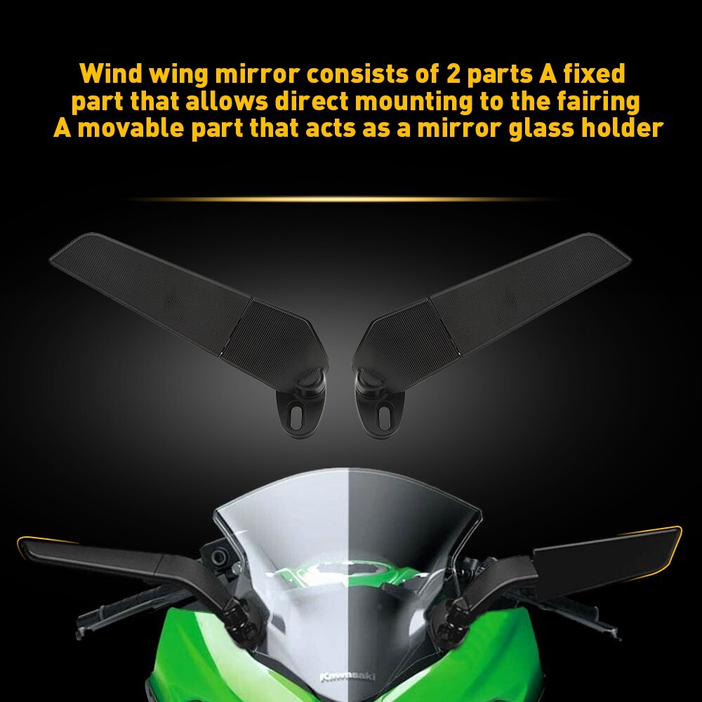 For Kawasaki NINJA ZX10R ZX6R Z636 ZX6RR Wind Swivel Wing For Kawasaki NINJA ZX10R ZX6R Z636 ZX6RR Wind Swivel Wing