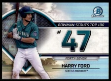 Harry Ford 2023 Bowman Chrome Rookie Refractor Card Top Scouts Card #BTP-47