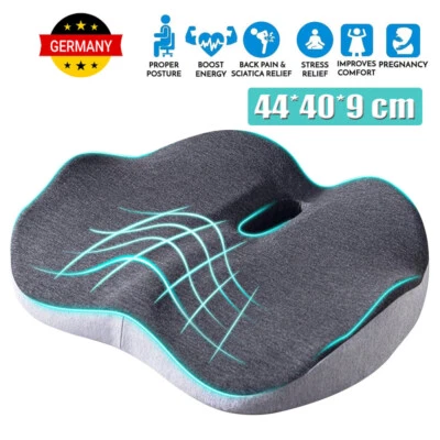 MARKENLOS Sitzkissen Orthopädisches Steißbeinkissen Memory Foam Stuhlkissen Ergonomisches