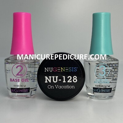 NUGENESIS Dipping System Dip Powder- Liquid Steps 2 & 3 (0.5OZ) + Any 1 oz Color