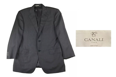 Recent Canali 1934 Men's 52R 42R US Charcoal Gray Blazer Sport Coat Suit Jacket