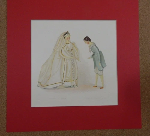 antique 1894 print  Queen Victoria's Dolls Duchess of parma by Alan Wright