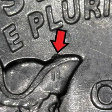 2021-P Washington Crossing Delaware Die Chip on Hat Error/Variety Quarter Circ.