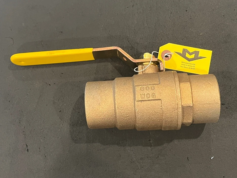 (Box 2) 2” Solder, Standard Port, Bronze Ball Valves, 600WOG 150WSP, MADE IN USA - Image 4 of 4
