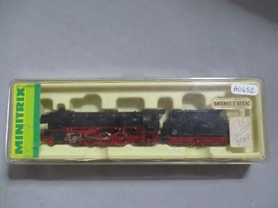 AO452 MINITRIX N LOCOMOTIVE VAPEUR + TENDER REF 12838 BON ETAT NON TESTEE - Photo 1/4