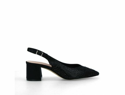 SCARPE DONNA MENBUR DECOLLETE' CHANEL NERO TACCO BASSO N. 37 | eBay