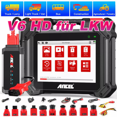 ANCEL V6 HD 24V Heavy Duty Truck Scanner OBD2 Bidirektionale Scan Tool DPF Regen