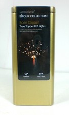 Lumations 120 LED 16" Warm White Tree Topper Battery Powered Christmas Starburst