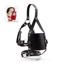 PU Leather Head Harness Face Mask Hollow Ball Gags Open Mouth Gags Restraint