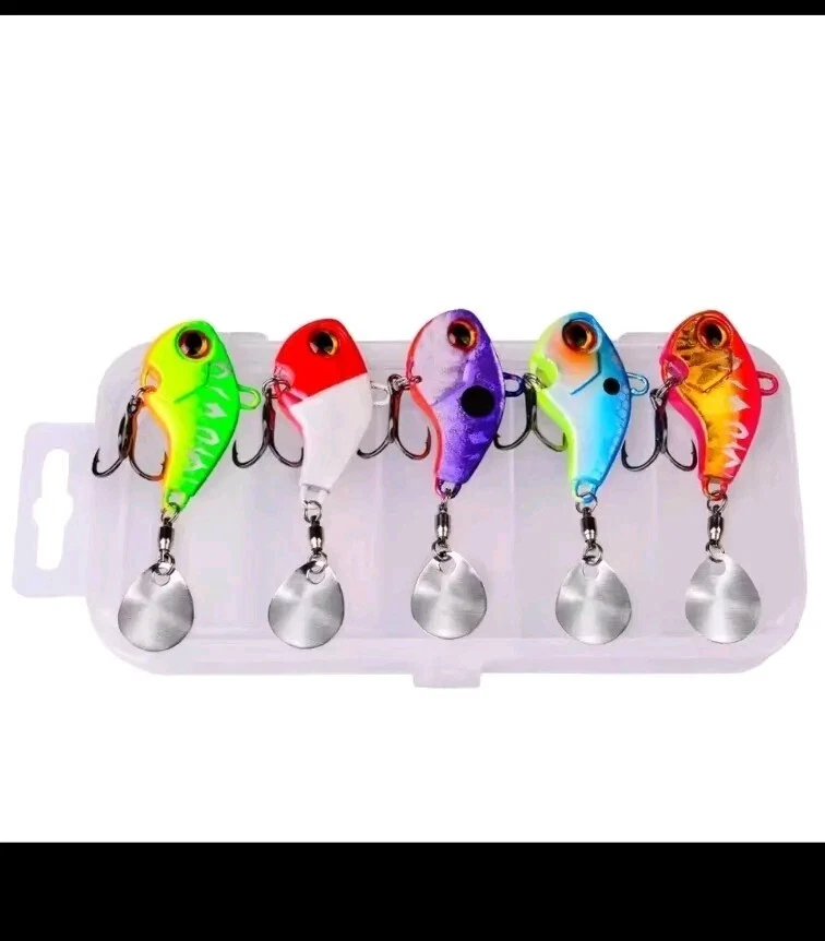 5x Jigspinner In Box, 6g für Barsch,Hecht,Rapfen Forelle Jigspinner Bait