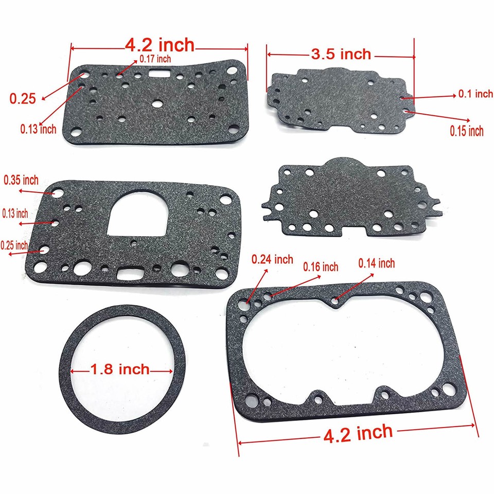 Holley Carburetor Double Pumper Rebuild Kit Non Stick Demon Also - Foto 3
