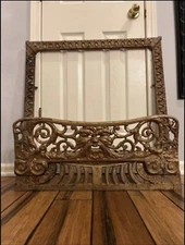 Antique 1890’s Cast Iron Victorian ET Harris Chicago Man Of The North Fireplace 