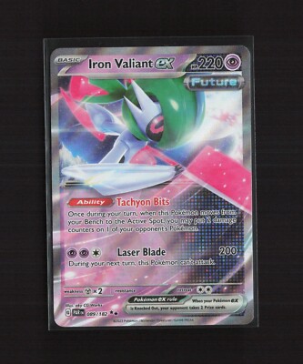 089 182 pokemon card - Iron Valiant ex 089/182 - Paradox Rift - Future Pokemon - Double Rare Bombirdier 089 078 Art Rare Violet ex in NM condition.This product has multiple quantities Iron Valiant ex 089/182 Paradox