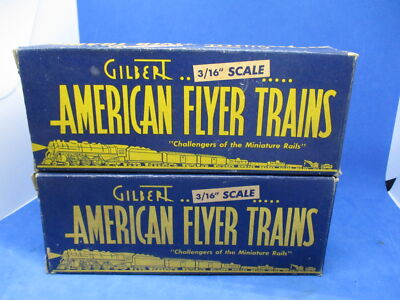 2 American Flyer Trains 1950's No. 638 Caboose & 640 Hopper, w original box