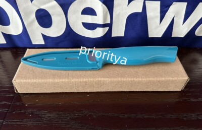 Tupperware Series Chef Utility Knife Sheath 4'' Serrated Blade Blue New in Box