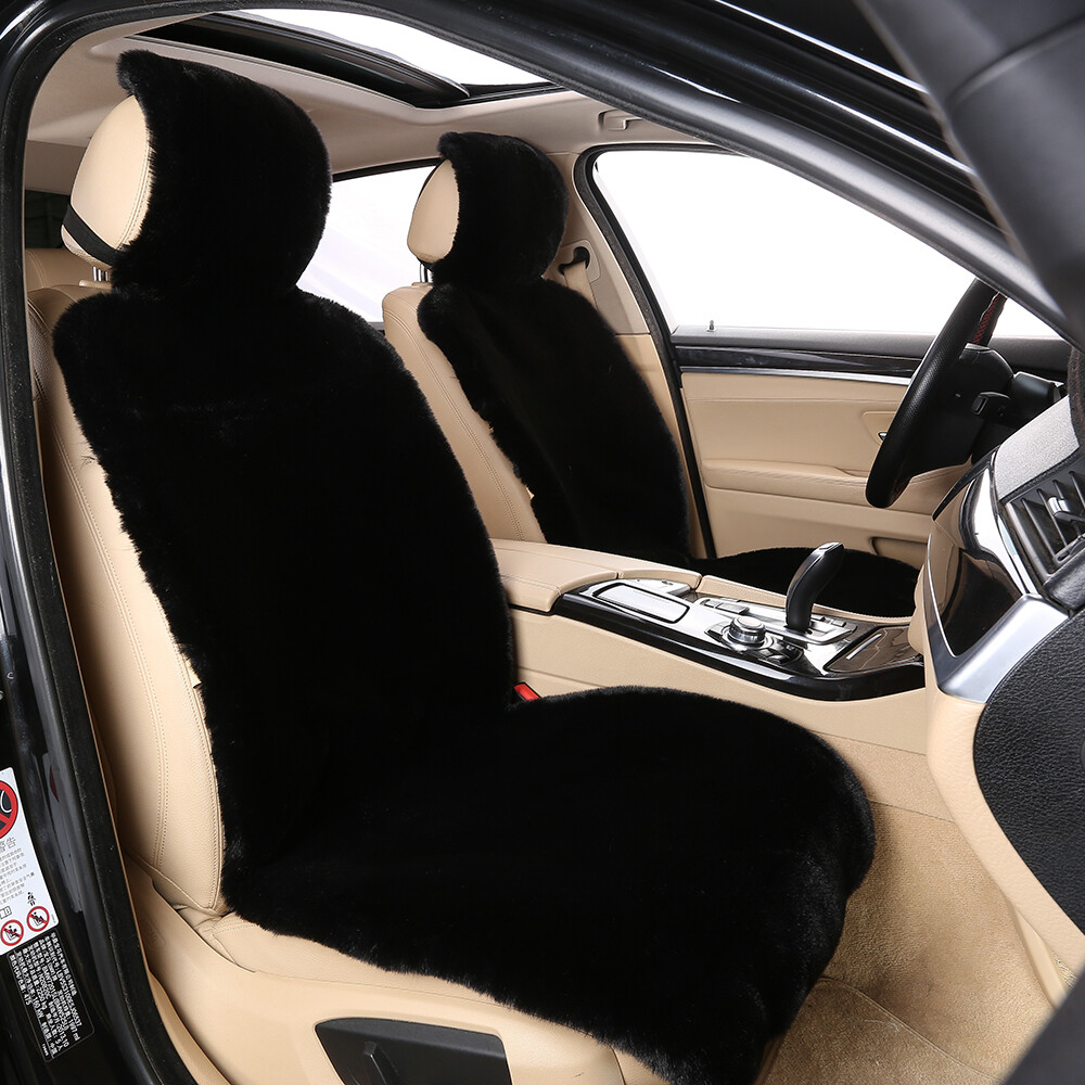 Faux Sheepskin Front Seat Cover for Hyundai i30 Comfortable Soft Plush  Cushions