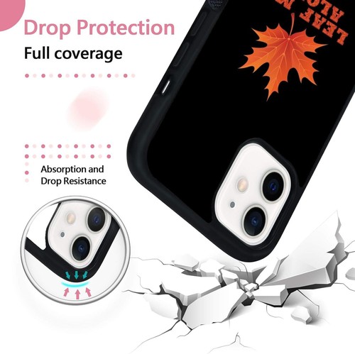 Anti scratch Cover For iPhone SE XS XR Max 5 6 7 8 Plus autumn leaf me alone - Picture 25 of 25