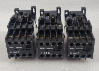 BBC PETERCEM K 44 E 220-240V 50/60Hz AUXILIARY CONTACTOR K44E LOT OF 3 PCS