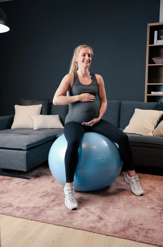 VITALWORXX Premium Gymnastikball für Schwangere Pezziball Yogaball Ø 65 o. 75 - Bild 4 von 4