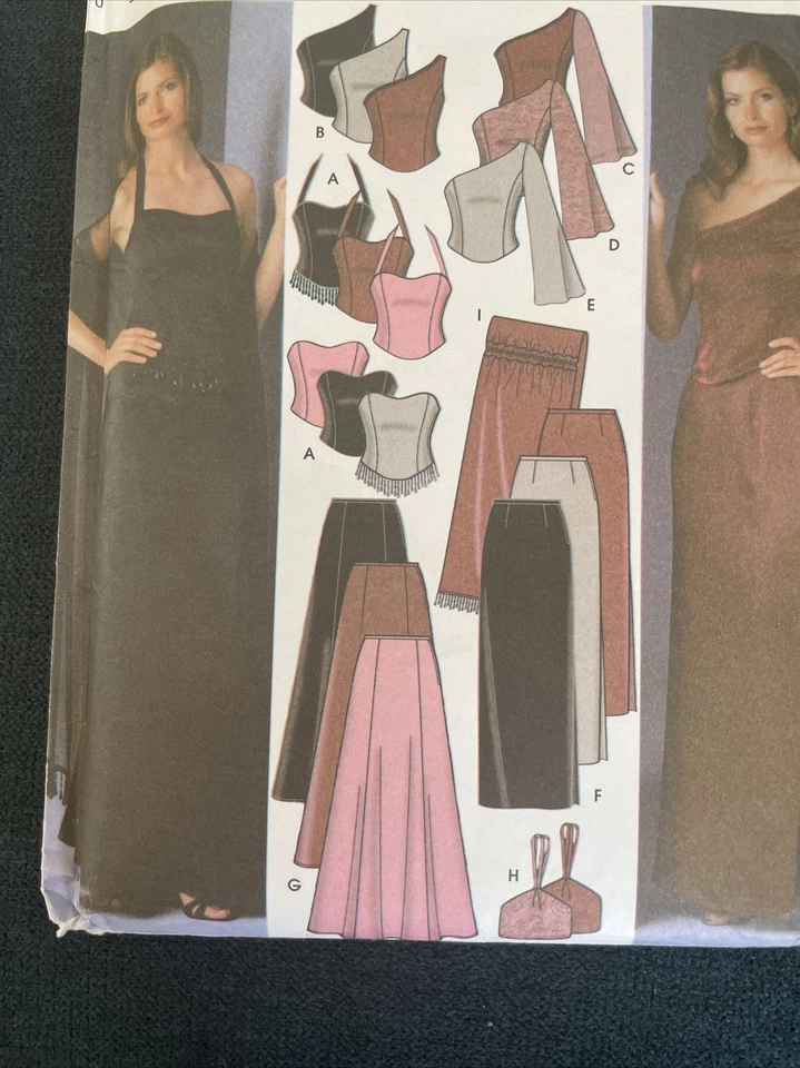 Simplicity 5301 NEW Evening Wear One Shoulder Top,halters, Gore Skirt Size 12-18 - Image 4 of 4