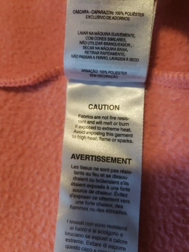 Youth Columbia fleece jacket Peach color Med 10/12 Full zip - Picture 6 of 15
