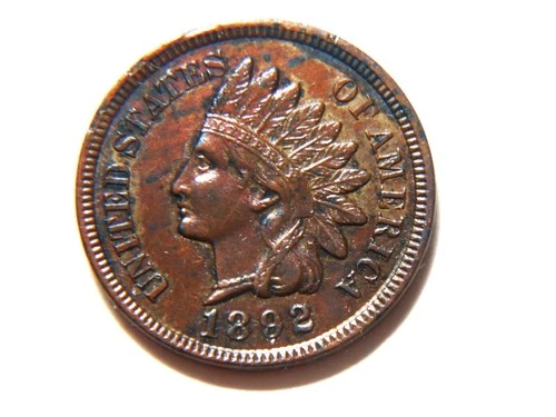 1892 BU- *4 Diamond* Indian Head Cent,  Nice High Grade Vintage Coin to collect