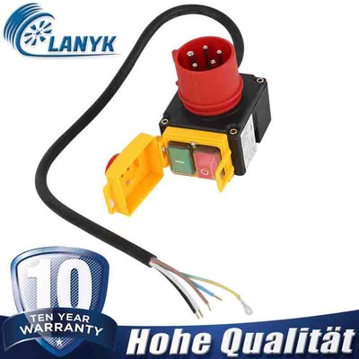Maschinenschalter mit Kabel Phasenwender NOTAUS Funktion Für KEDU KOA7 400V 10A