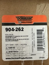 Exhaust Gas Recirculation (EGR) Cooler-EGR Cooler Dorman 904-262