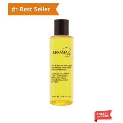 3 in 1 Hair Oil 98ml / 3.31 fl Oz - with Argan, Macadamia, Monoi - Nourishes,...