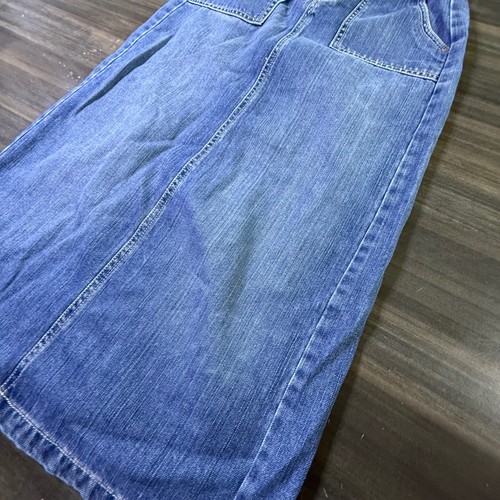 Old Navy Denim Jean Skirt Girls Size 12 Blue Maxi Long Y2K Retro - Picture 2 of 4