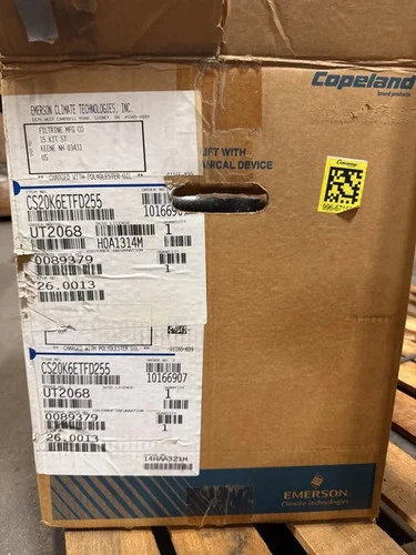 Copeland CS20K6E-TFD-255 Reciprocating Compressor 3.5HP 460V 3PH 20,300 BTU.Cond