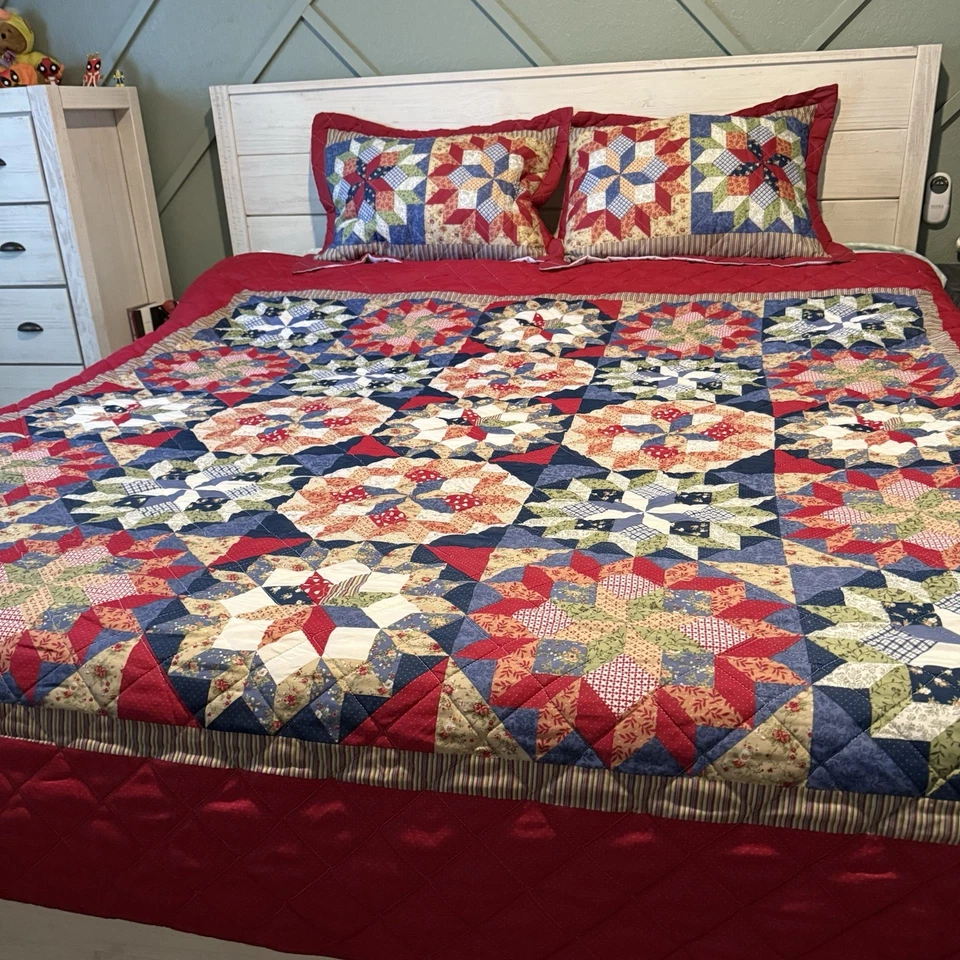 Manta Edredón 2 Funda Almohada Mainstays Shooting Star Clásica Patrón FULL QUEEN Foto 3 de 4