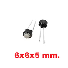 2-Stück  Mikrotaster Mini-momentan-druckknopf Taktiler Runder Taster 6x6x5mm.