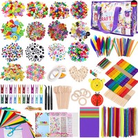 Tavada 3000+PCS Bastelset Kinder,Diy Basteln Bastelkoffer Bastelmaterial