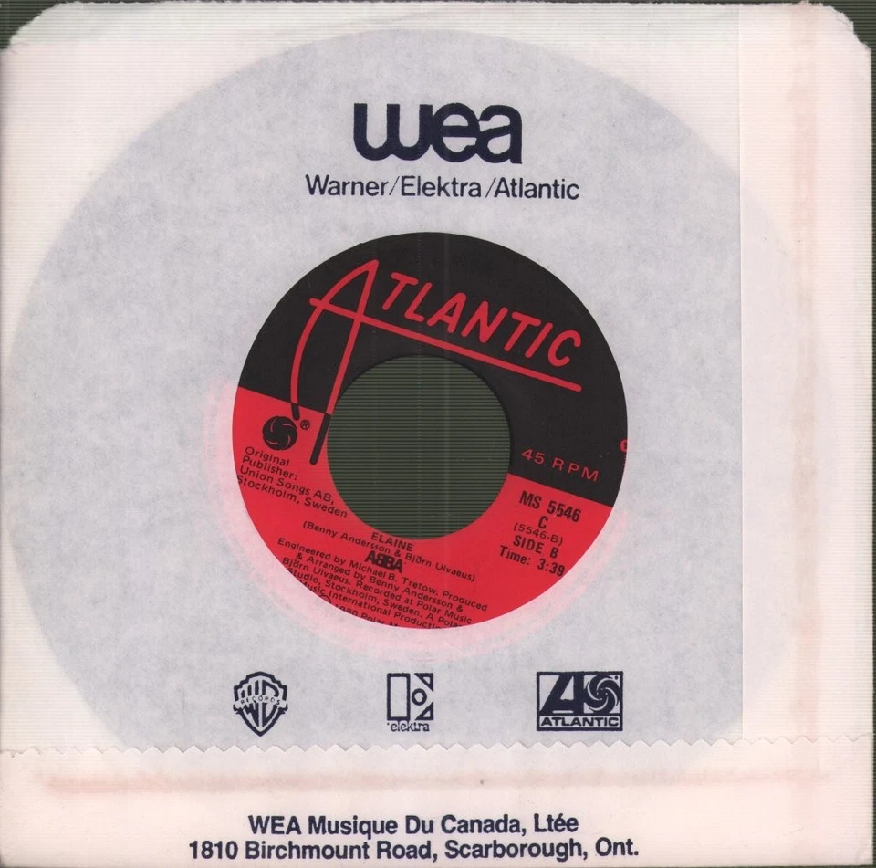Abba Winner Takes It All 7" vinyl Canada Atlantic 1980 7" in company sleeve - Image 4 of 4