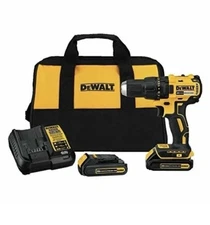 DEWALT DCD771C2 20V MAX 1/2" Compact Drill Driver Kit w/ 2 Batteries (1.3 Ah